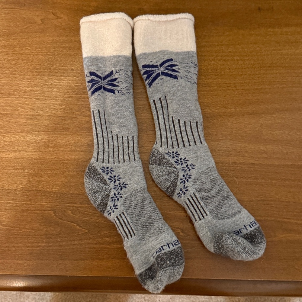 Carhartt Gray and Cream Patterned Socks